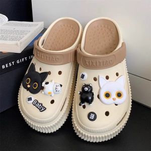 [Free Shipping] Trendy 3D Cartoon Soft-Soled Clogs With Thick Soles For Height Increase Outdoor WomenS Summer Beach Sandals