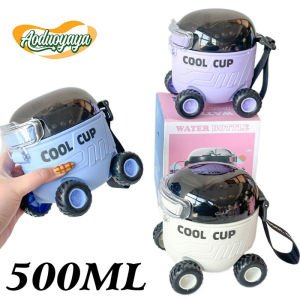 Aoduoyaya 500ML Kids Water Bottle with Strap Mars Shaped Car Drinking Cup Portable Botol Air BPA Free for Kids