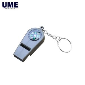 Loud Whistle Survival Outdoor Emergency with Compass Keychain High Decbel for Hiking Camping LW5021