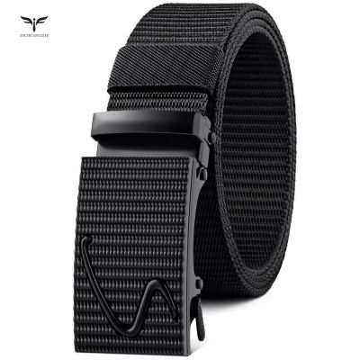 Men's nylon belt, automatic buckle, outdoor canvas belt, men's new trendy Korean version of student military training belt