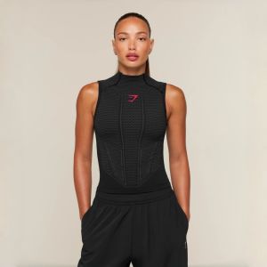 GYMSHARK V1 Fitness clothing elasticity T T-shirt vest British shark 26 Womens yoga wear and fitness clothing