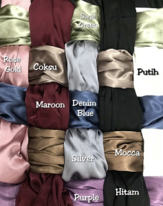 Kain Satin Cradenza Credenza Crinkle Silky Premium Bahan Pashmina Plisket Super Original Meteran