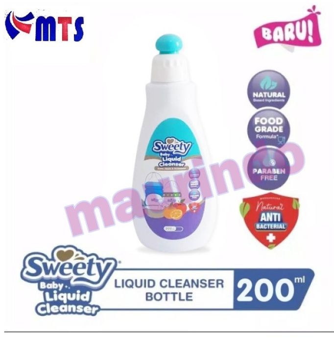 COD - Sweety Baby Liquid Cleanser Botol 200 ml Sabun Cuci Botol Bayi