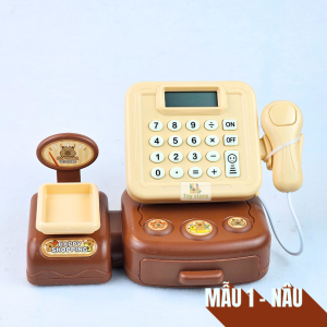 Đồ Chơi Quầy Thu Ngân Máy Tính Tiền Siêu Thị Bằng Nhựa Chạy Pin Có Hiệu Ứng Bàn Tính Cân Hàng Cho Bé Nhập VaiShopcuabebb