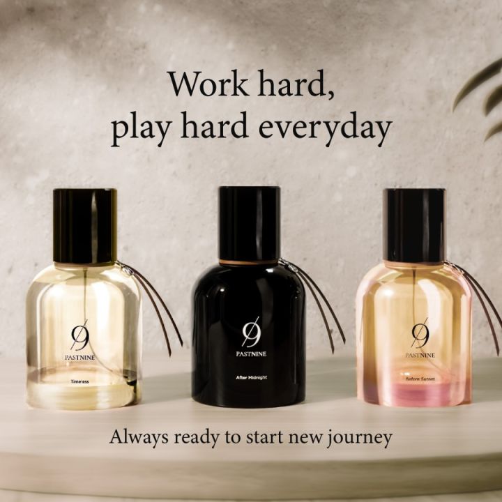 Past Nine Eau De Parfume Timeless Parfum After Midnight EDP Before Sunset Wangi Tahan Lama Unisex Grade A Fragrance Oil Pastnine