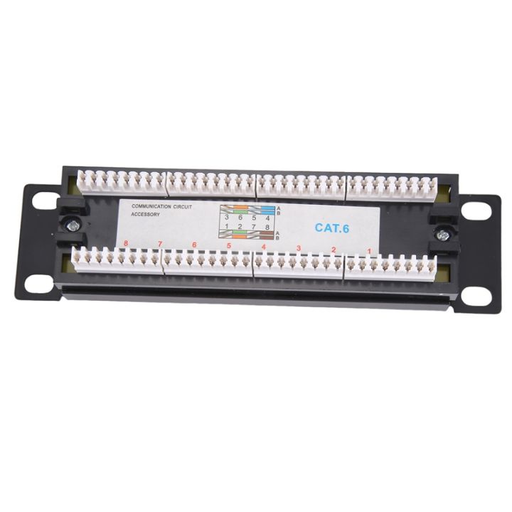 CAT6 8 Ports Patch Panel Rack Network 6.89 Inch 1U Rack Mount with RJ45 ...