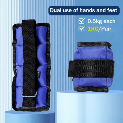 Olyhealth （2PCS）Sand Bag for Legs Ankle Wrist Weights Strap Running Walking Dancing Weight Training Equipment Pair 1-10Kg