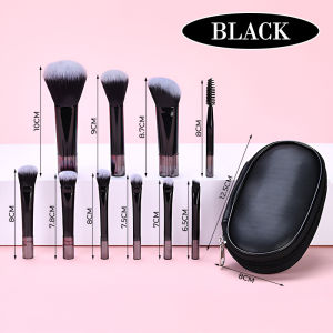 10Pcs Mini Makeup Brush Set Makeup Foundation Brushes Storage Bag Beauty Tools