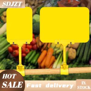 SDJZT 1 cái giá trái cây tag hàng hóa hiển thị chịu mài mòn dấu hiệu chủ clip quảng cáo thực phẩm PVC không thấm nước bảng trắng Clip