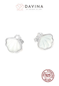 DAVINA Ladies Shell Earrings Sterling Silver 925 - Anting Wanita Perak S925 Tusuk Kerang Laut