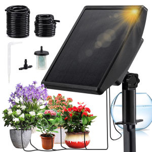 【Free tools】RCYAGO Solar Automatic Drip Irrigation System Kit Plant Water Machine with Anti Siphon for Garden Outdoor Indoor Green Plant Water