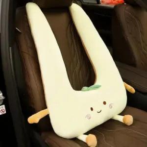 Car Leather Headrest Pillow Cushion Neck Rest Pillow Seat