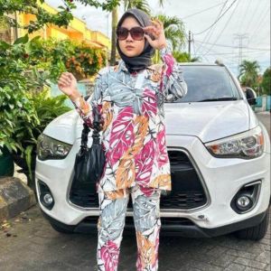Set Motif Setelan Rayon Mix Mode Kekinian Terbaru Baju One Wanita Dewasa Lengan Panjang Piyama Pajamas Busui Korean Style Bisa COD Gratis Ongkir
