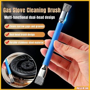Nurm Double‑Headed Gas Stove Cleaning Brush Kitchen Grease Remover Steel Wire Decontamination Scrub Brush