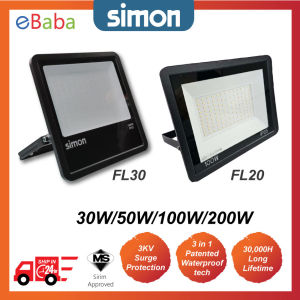 [1 Years Warranty] FL20 AND FL30 LED FloodLight Spotlight 30W/50W/100W/200W 3000/4000/6500k  SIMON IP65 LED Flood Light