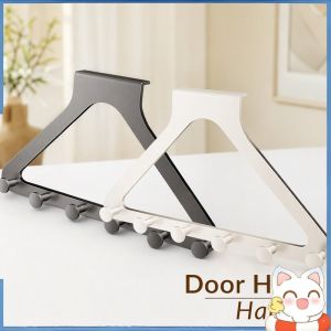 Happy Everyday.me Over The Door Hanger Heavy Duty Adhesive Clothes Rack Rust Proof Carbon Steel No Drill Storage Hook For Coat Bag Hat Scarf