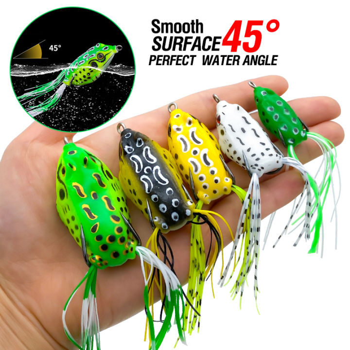 5pcs Mixed Box Soft Frog Fishing Buzz Bait Lure Hook Fishing ...