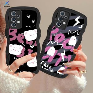 (Lokal Ready) Xinyu Casing hp Samsung A14 A04S A13 A04E A03 A03S A50 A50S A30S A23 A22 A21S A12 A02S A11 A51 A10 A30 A52 A52S M12 A71 A53 A32 M23 5G A33 A73 Kartun Beruang Cute Ghost Monster Wavy Edge Softcase