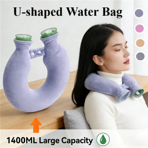 Portable U-shaped Hot Water Bag Thickened Neck-hanging Water-filled Warmer for Shoulders and Back Pain