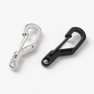 TEC Zinc Alloy Stainless Steel Carabiner Single Hole Spring Snap Clip Hook Quickdraw EDC Keyring Paracord Keychain Clasp