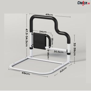 Thicker Bedside Handrail Adjustable Height Storage Pocket For Elderly Pregnant Women & Recovery Care