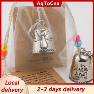 [COD] AqToCna Ship within 24 hours Blessing Bell Friends Are Angels Ornament Blessing Bell Watch Over Me Crafts for Doors Vehicles and Bags or Keys