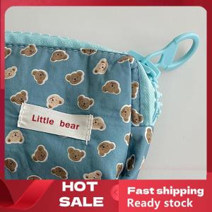 🚚【Local Express Delivery】🚚 Cartoon Bear Cosmetic Storage Bag Women Winter Makeup Organizer With Big Zipper Stationery Bag Pencil Case 2024 Gift