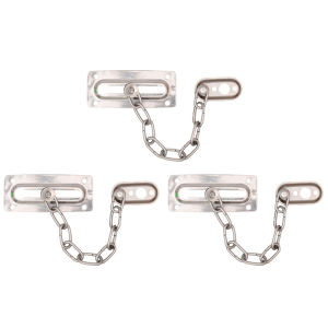 【XZxinzhan】5Pcs Anti-theft Door Chain Lock Security Door Sliding Latch Buckle Home Stainless Steel Door Chains Lock Cabinet Sliding Chain Buckle