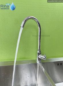 Xoay Nhẹ - Cực Bền - Vòi Rửa Chén Nóng Lạnh Ống Bi Xoay 360 độ Inox Cao Cấp Inox Bóng Rina RN5005