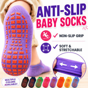 [SG] Anti Slip Baby Socks | Kids Non Slip Grip Socks | Toddler Floor Socks | Breathable Cotton