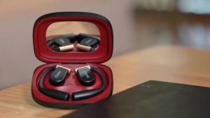 Cleer ARC 3 Open Ear Headphones - Dolby Audio Snapdragon Sound True Wireless Earbuds 50Hr Battery Bluetooth 5.4 IPX 7 Multi-Point Smart Controls Wireless Charging Smart Case Comfort Fit Black