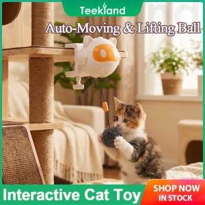 Teekland Thông Minh Tự Động đồ chơi cho mèo Tương Tác Điện Tử Bóng Với Tự Động Di Chuyển & Nâng Bóng Cho Trong Nhà Mèo Tự Chơi Bóng Đồ chơi treo Cho Nhỏ Vừa Mèo Con Không Có Pin