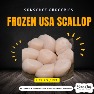 FROZEN USA SCALLOP 2.27KG/PKT -FROZEN SEAFOOD PREMIUM