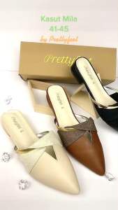 Premium Prettyfeet MILA Plussize Flat Shoes Women - Kasut Perempuan Plus Size 41-45 (Ready Stock)