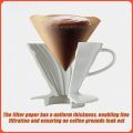 100PCS V60 Coffee Filter Paper No Bleach Drip Coffee Maker Filter With Anti Dust Storage Box. 
