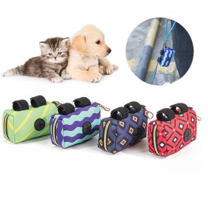 OUTOPEN Pouch Cat Pick Up Poop Outdoor Training Dog Poop Bag Holder Pet Supplies Bag  Dispenser Garbage Bags