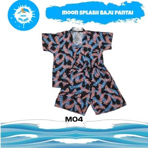 Setelan Baju Bayi Anak Kemeja Pantai MOON SPLASH