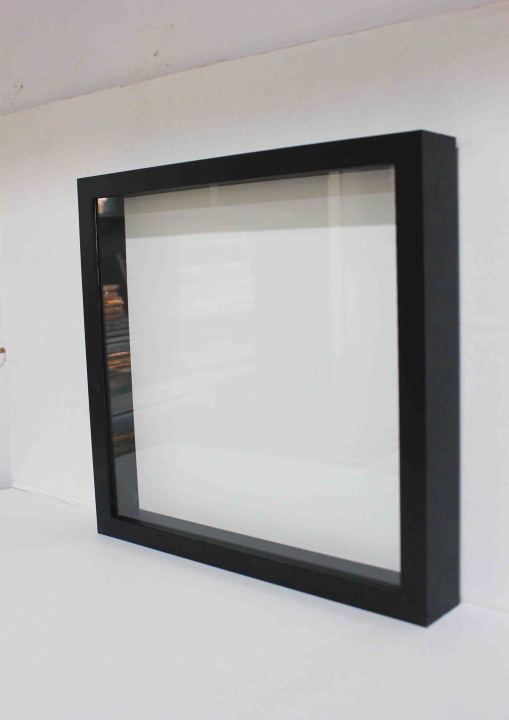 Bingkai Frame Blok kayu 3D Rongga 4cm 30x30 CM/hitam/Kaca | Lazada ...