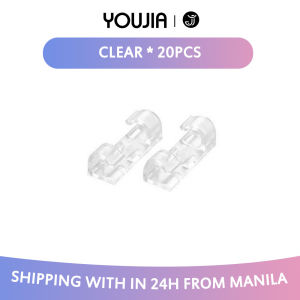 20Pcs Cable Clips Organizer Drop Wire Holder Cord Management Self-Adhesive Cable Manager Fixed Clamp Wire Winder for Office and Home TV PC Wire Holder USB Charging Data Line Cable Winder Sleeve