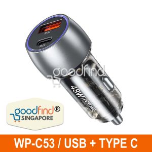 NEW MODEL WEKOME Fast Charging Car Phone Charger TYPE C USB WP-53 60W WP-54 48W Car Charger - GOODFIND