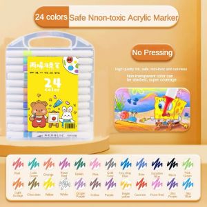 24/36/48/60/80Pcs Acrylic Marker Pens Set Color Marker Pens Permanent Marker Colorpen Arts & Crafts Marker