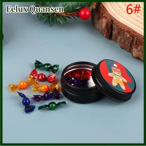 Eelux Hộp quà tặng kẹo bánh quy giáng sinh thu nhỏ Nhà búp bê 1:12 hộp thiếc Mô hình đồ chơi trang trí cảnh sống gia đình