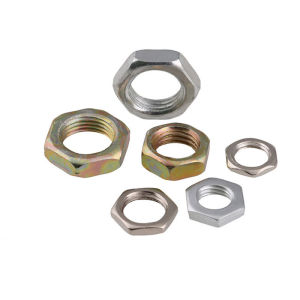 White Zinc Color Zinc Nickel Plated Carbon Steel Fine Pitch Thread Hex Nuts M7 M8 M9 M10 M12 M14 M16 Hexagon Thin Nut Lock Nuts