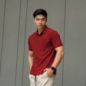 Kale Park Polo Shirt Cotton Viscose Slim Fit | Maroon