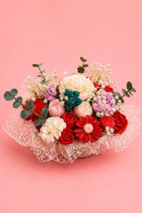Handmade Large Wax Flower Bouquet Centerpiece Candle | Luxury Aromatherapy Decor | Unique Birthday & Anniversary Gift Pack of 3