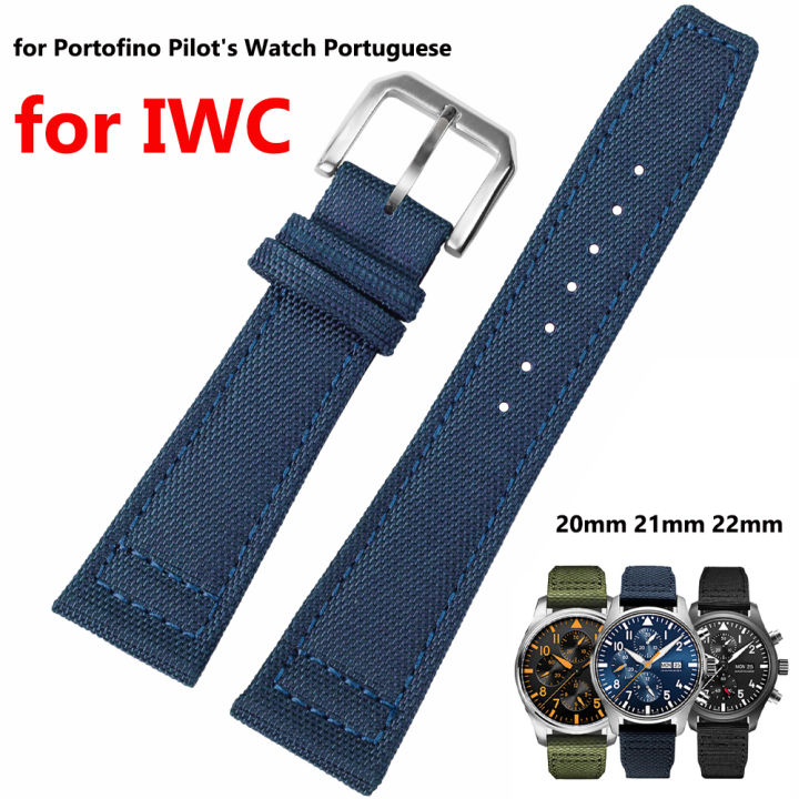 Bracelet IWC Portugais PILOT En Fibre De Carbone Noir 20 Mm - Neuf Sans étiquette, Mixte !