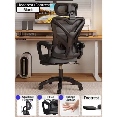 Sofya Ergonomic Computer Chair Office Chair Household Study Chair For Sedentary With Footrest Lumbar Support B01办公椅 学习椅