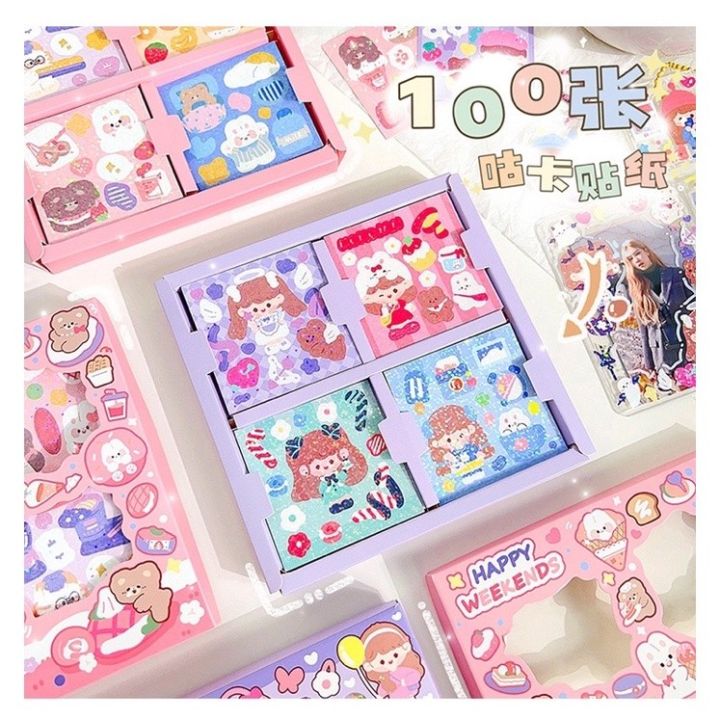 Sticker Momo Viral Gliter kilat / sticker aesthetic Kekinian | Lazada ...