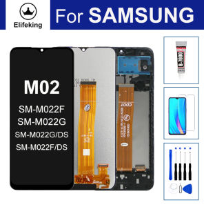 จอ LCD สำหรับ Samsung Galaxy M02 SM-M022F M022G M022 M022DS แทนที่ด้วยเครื่องมือประกอบดิจิไทเซอร์ + กาวหน้าจอสัมผัสจอแสดงผล
