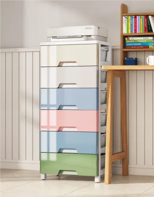 Modern Drawer Plastic Cabinet Drawer Storage Cabinet with wheels Gradient Grey Plastic Storage Cabinet